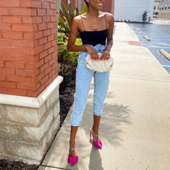 Black Slim Bodysuit Cami Straps  Thick, Double-Layered Stretchy - Picture 11 of 11